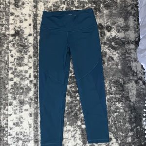 Teal Cropped Workout Leggings